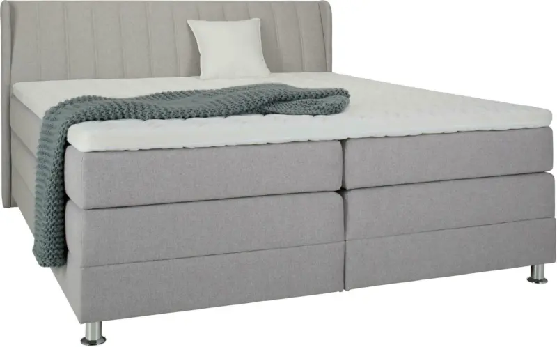 Boxspringbett in Grau ca. 180x200cm