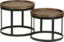 Beistelltischset 'Akola', 2-er Set, aus Sheesham