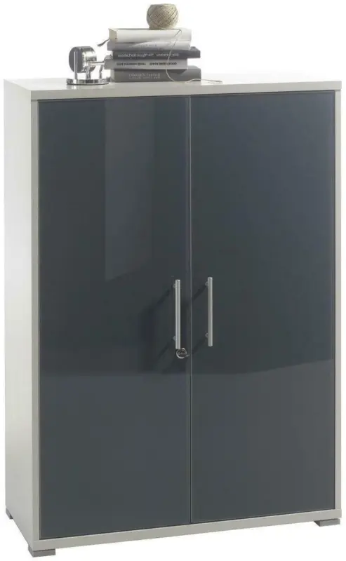 Aktenschrank in Graphitfarben/ Hellgrau ´OFFICE LUX´