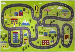 Hochflorteppich Play Straße in Multicolor ca. 133x190cm