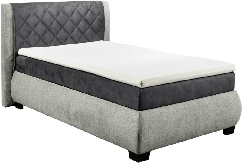 Boxspringbett in Anthrazit ca. 120x200 cm 'Ribera'