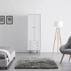 Kleiderschrank 'Ludo', weiß