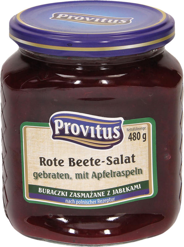 Rote Beete-Salat, gebraten, mit Apfelraspeln
