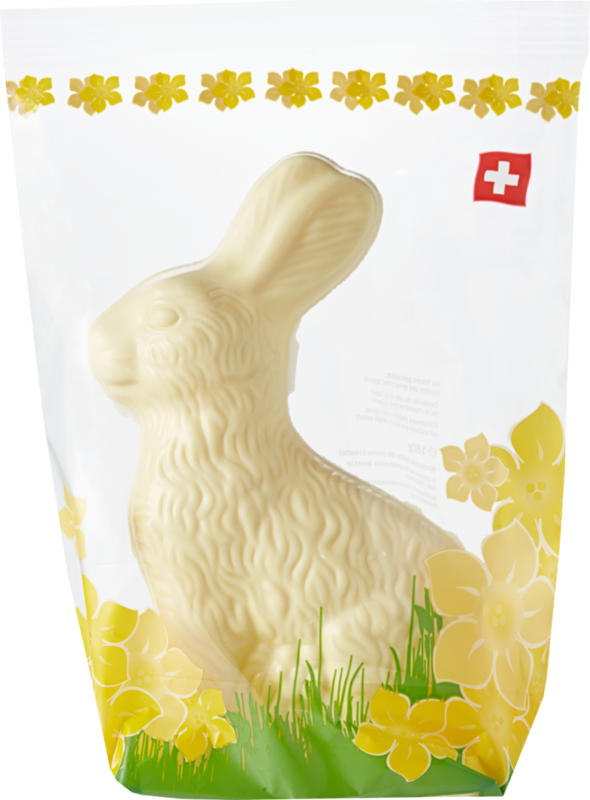 Coniglietto pasquale di cioccolato , Bianco, 180 g