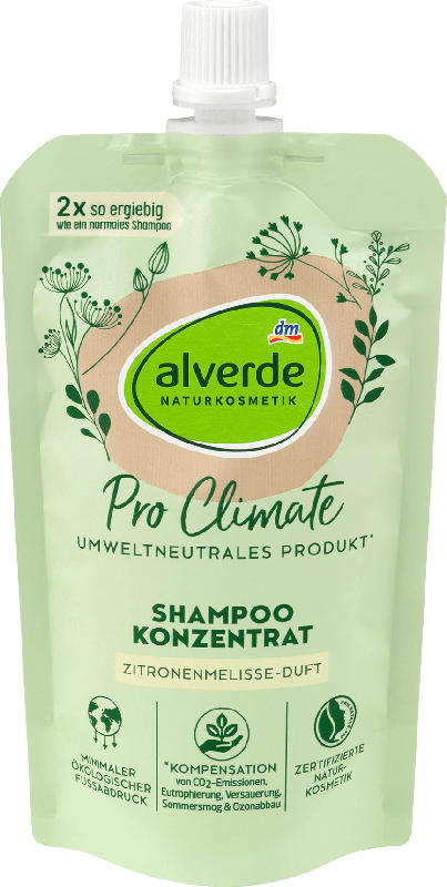 alverde NATURKOSMETIK Pro Climate Shampoo Konzentrat Zitronenmelisse-Duft