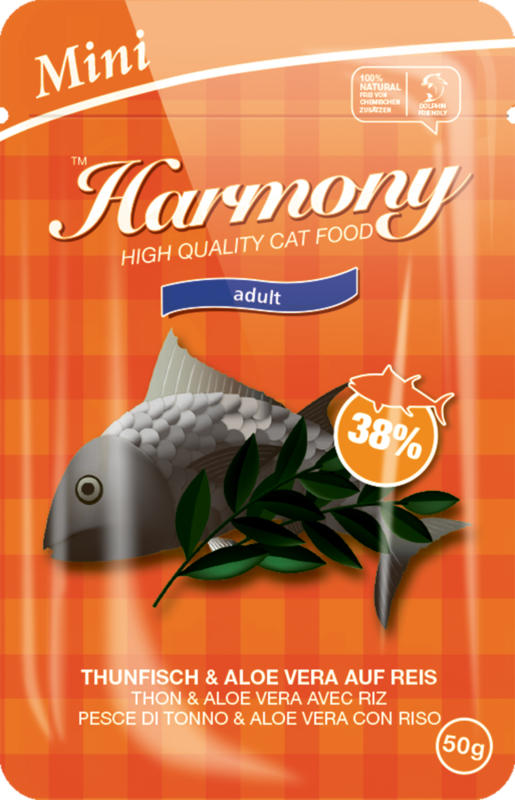 Harmony Cat Adult Mini Thon & Aloe Vera avec Riz 50g