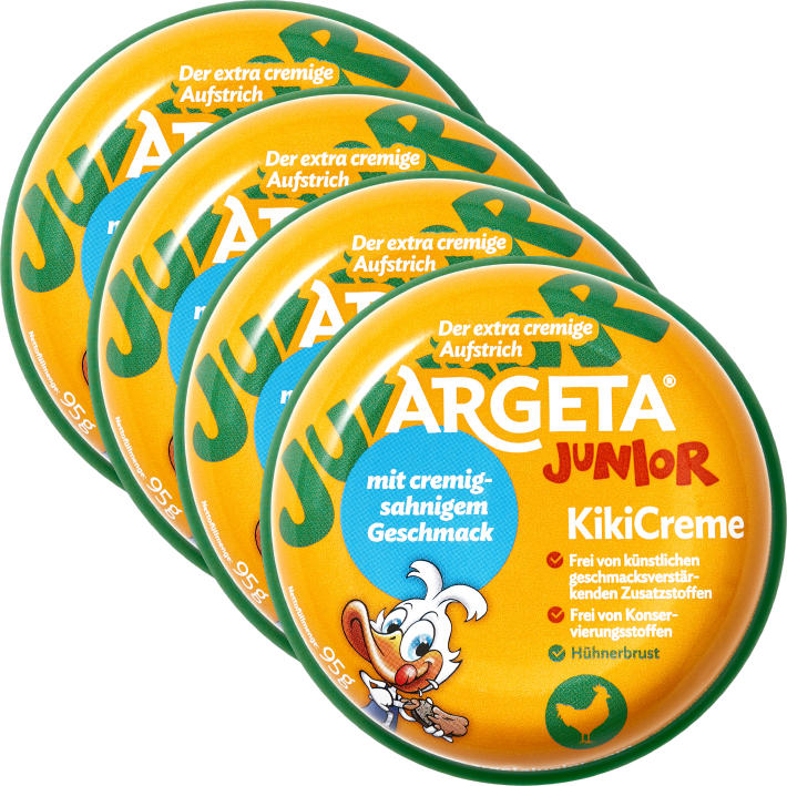Crema da spalmare al pollo Junior Argeta , con un gusto cremoso, 4 x 95 g