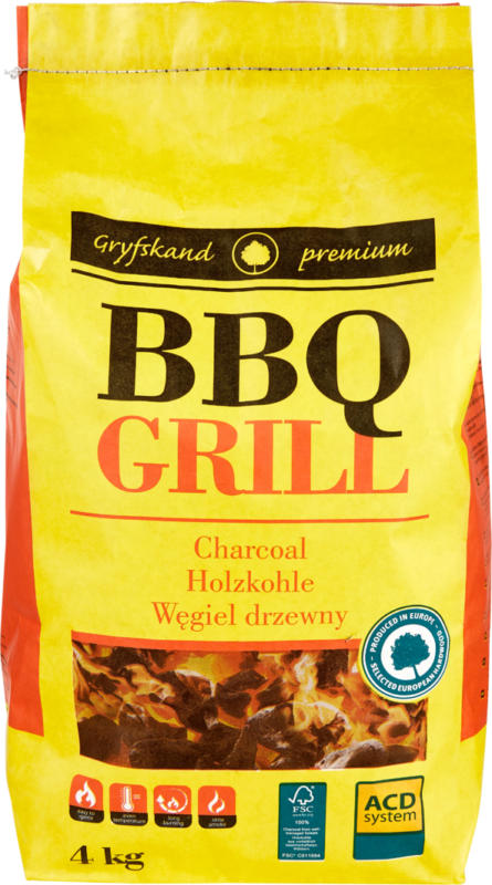 BBQ Grill Grillholzkohle Premium, 4 kg