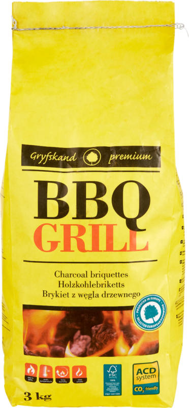 BBQ Grill Holzkohlebriketts Premium , 3 kg
