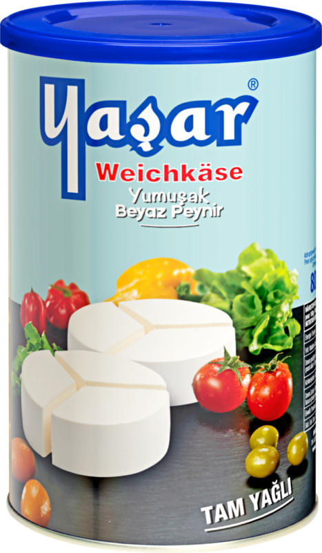 Yaşar Weichkäse Tam Yağli, in Salzlake, 800 g
