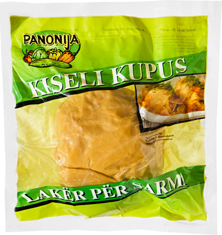 Panonija Kiseli Kupus Sauerkrautblätter, Herkunft siehe Verpackung, ca. 1250 g, per kg