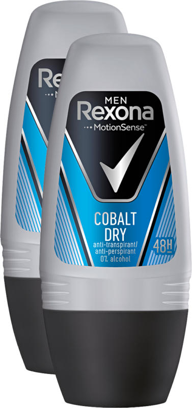 Déodorant roll-on Cobalt Rexona Men, 2 x 50 ml