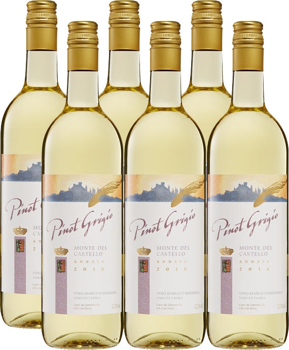 Monte del Castello Pinot Grigio, 2020, vin de table, Hongrie, 6 x 75 cl