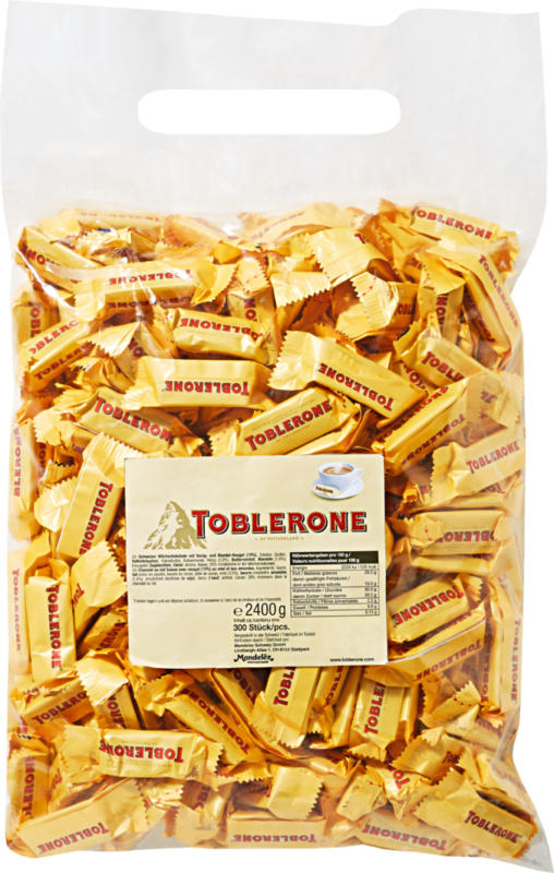 Toblerone Tiny Lait, env. 300 pièces, 2,4 kg