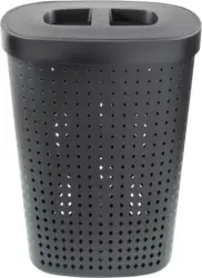 Wäschetonne Seoul in Schwarz ca. 61l