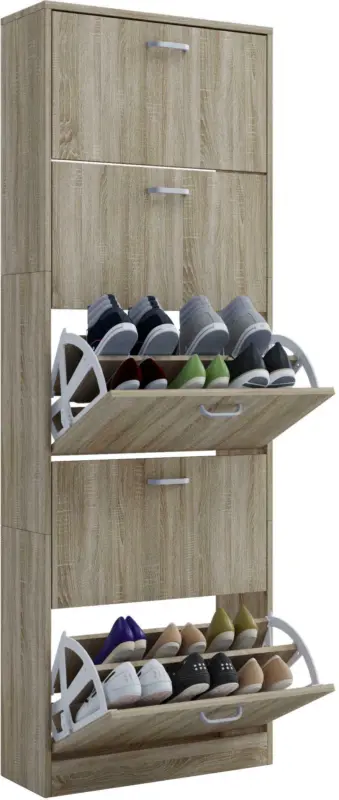 Schuhschrank in Eichefarbe 'Sipos XL'
