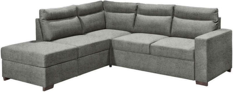 Wohnlandschaft in Textil, Holzwerkstoff Grau