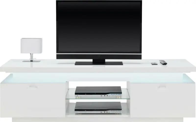 Lowboard in Weiß Hochglanz