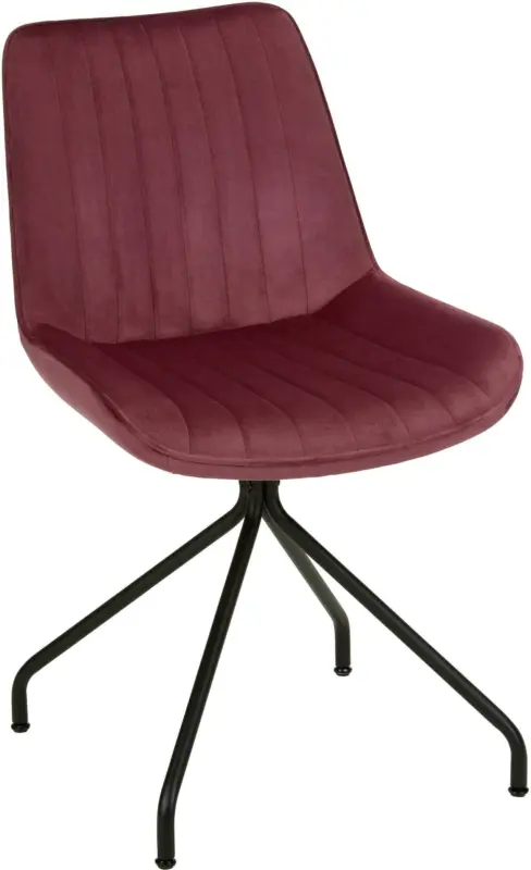 Stuhl aus Samt in Rot