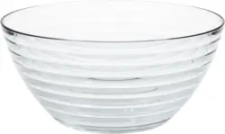 Salatsch&uuml;sselset aus Glas mit Besteck, 3-teilig