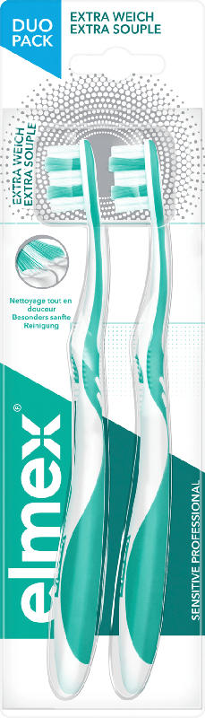 elmex Zahnbürste sensitive professional extra-weich, Doppelpack