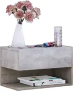 mömax Nachtkästchen in Grau/ Eichefarbe 'Dormal'