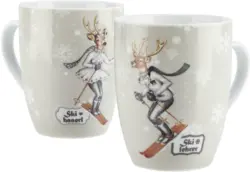 Kaffeebecherset Skilehrer, 2-teilig