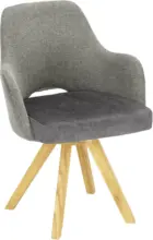 mömax Armlehnstuhl in Hellgrau