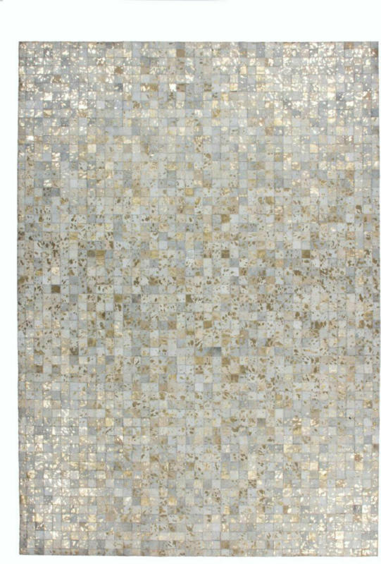 Lederteppich „Rocket 110“ Elfenbein/Gold, 80x150cm 80x150 cm