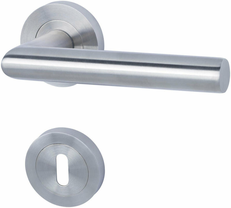Rosettengarnitur „Solid 9-R“, Edelstahl satiniert, BB