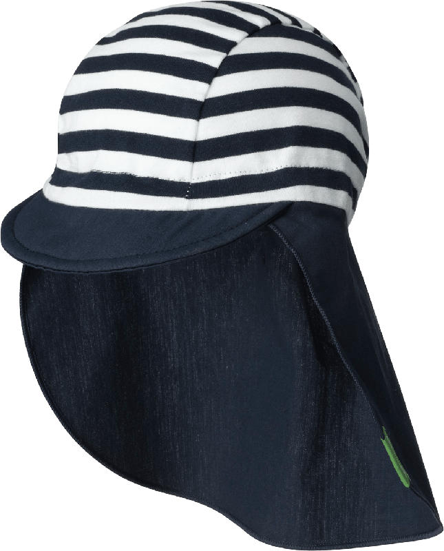 ALANA Kinder Schirmmütze, Gr. 50/51, in Bio-Baumwolle und Elasthan, blau, weiß