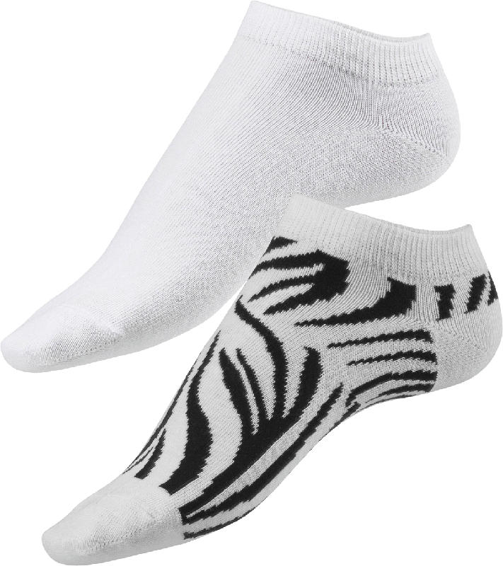 Fascino Doppelpack Sneaker Zebra-Muster, Gr. 35-38, weiß, schwarz
