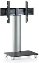 mömax Dornbirn - Ihr Trendmöbelhaus in Dornbirn TV-Rack in Schwarz/Silberfarbe 'Tosal B: 60 CM'
