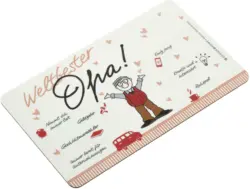 Schneidebrett Weltbester Opa in Weiß