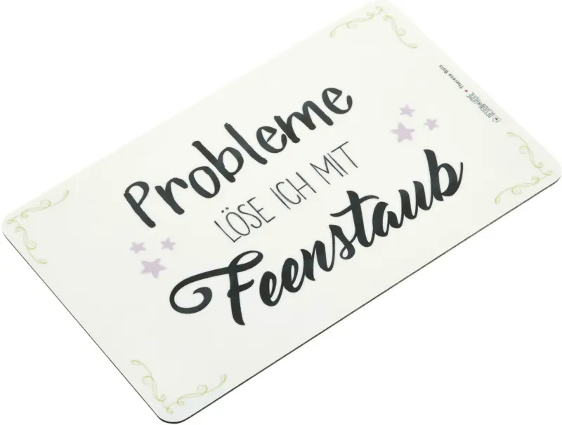 Schneidebrett Feenstaub in Weiß