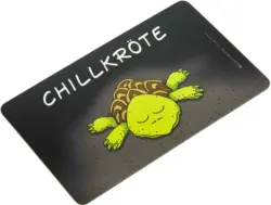 Schneidebrett Chillkröte in Schwarz
