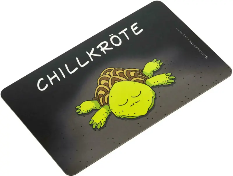 Schneidebrett Chillkröte in Schwarz