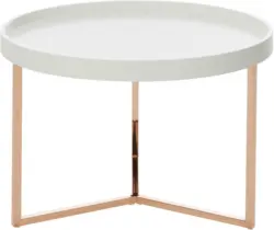Couchtisch 'WL5.765' Ø ca. 58,5 cm, weiss