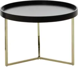 Couchtisch 'Eva' Ø ca. 58,5 cm, schwarz