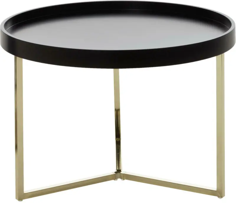 Couchtisch 'Eva' Ø ca. 58,5 cm, schwarz