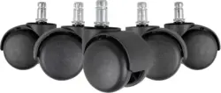 Drehstuhlrolle 'SPM1.914', 5-er Set, schwarz