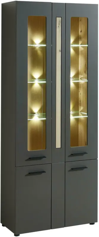 Vitrine 'Loft-Two' , dunkelgrau