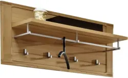 Garderobenpaneel 'Nature Plus' aus Kernbuche