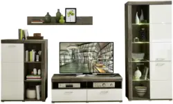 Wohnwand 'Crown-X' , weiß