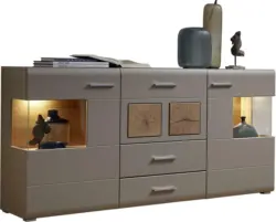 Sideboard in Grau/Eichefarbe 'Fun Plus II'