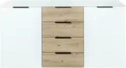 Sideboard in Weiß/Eichefarbe 'Mediana'