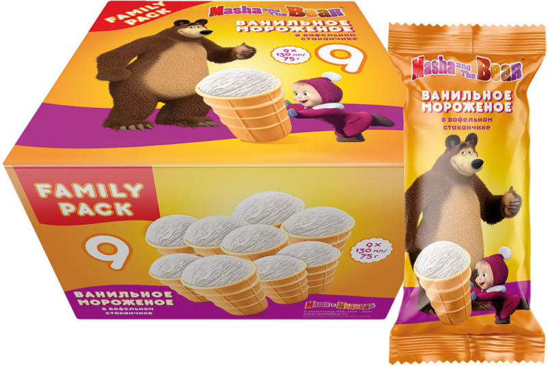 Eis mit Vanillegeschmack