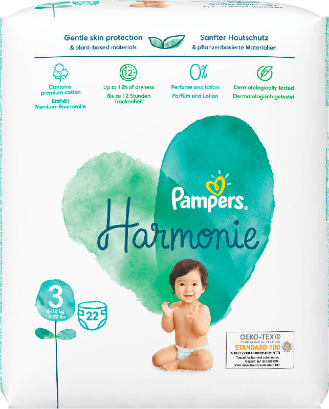 Pampers Windeln Harmonie, Gr.3 Midi, 6-10 kg