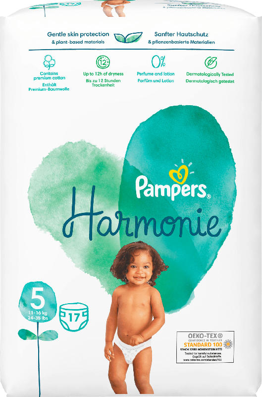 Pampers Windeln Harmonie, Gr.5 Junior, 11+ kg