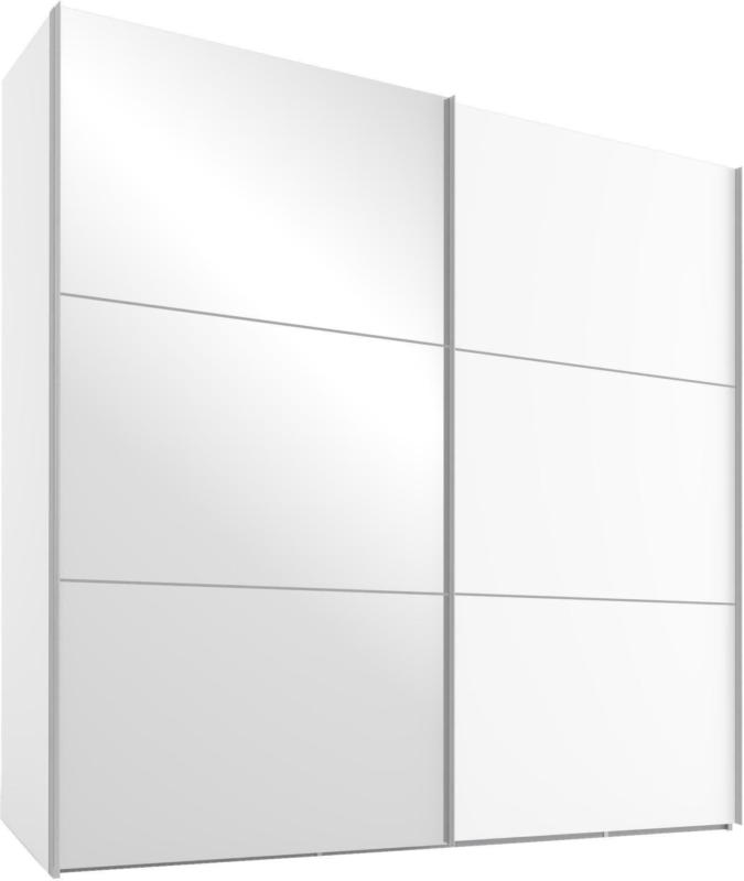 Schwebetürenschrank in Weiß ca. 200x216x68cm